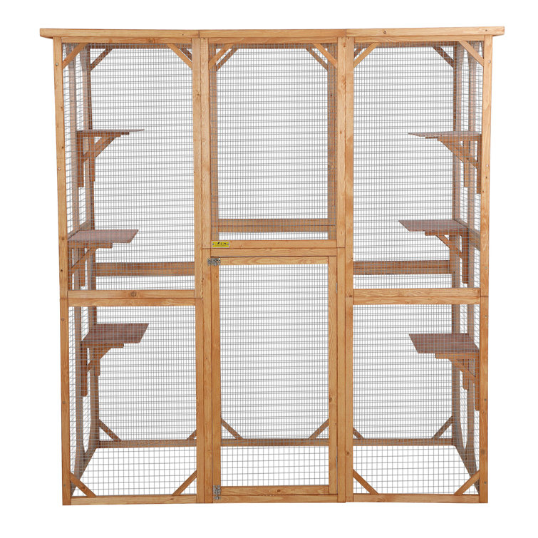 Tucker Murphy Pet™ Large Wooden Outdoor Pet Cat Catio Cage Enclosure